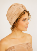 Turban welurowy beżowy